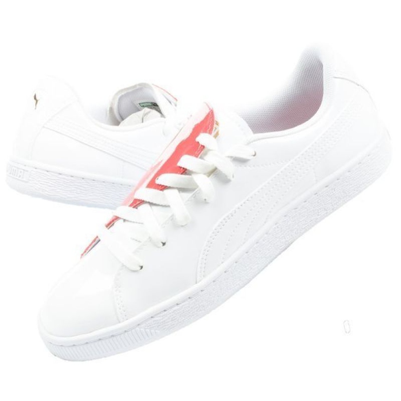 Puma Basket Crush W 369556 01 valkoinen punainen 1