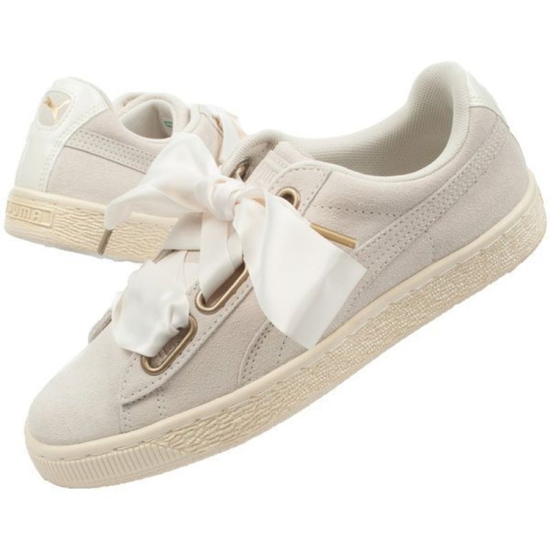 Puma Suede Heart Satin W 362714 04 beige kultainen 1