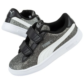 Puma Smash V2 Glitz Glam Jr 367380 04 musta hopea 1