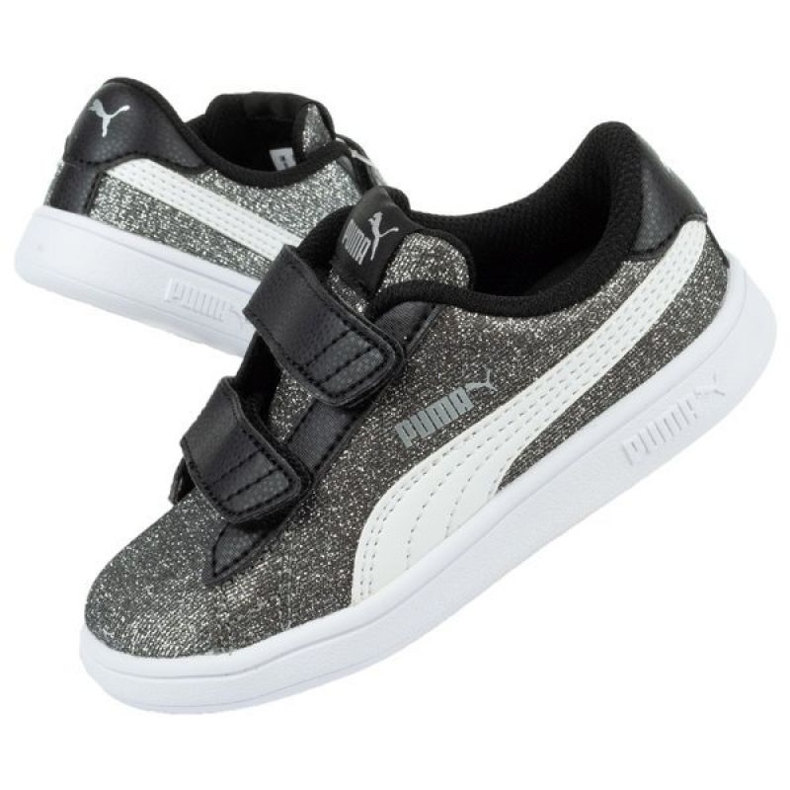 Puma Smash V2 Glitz Glam Jr 367380 04 musta hopea 1