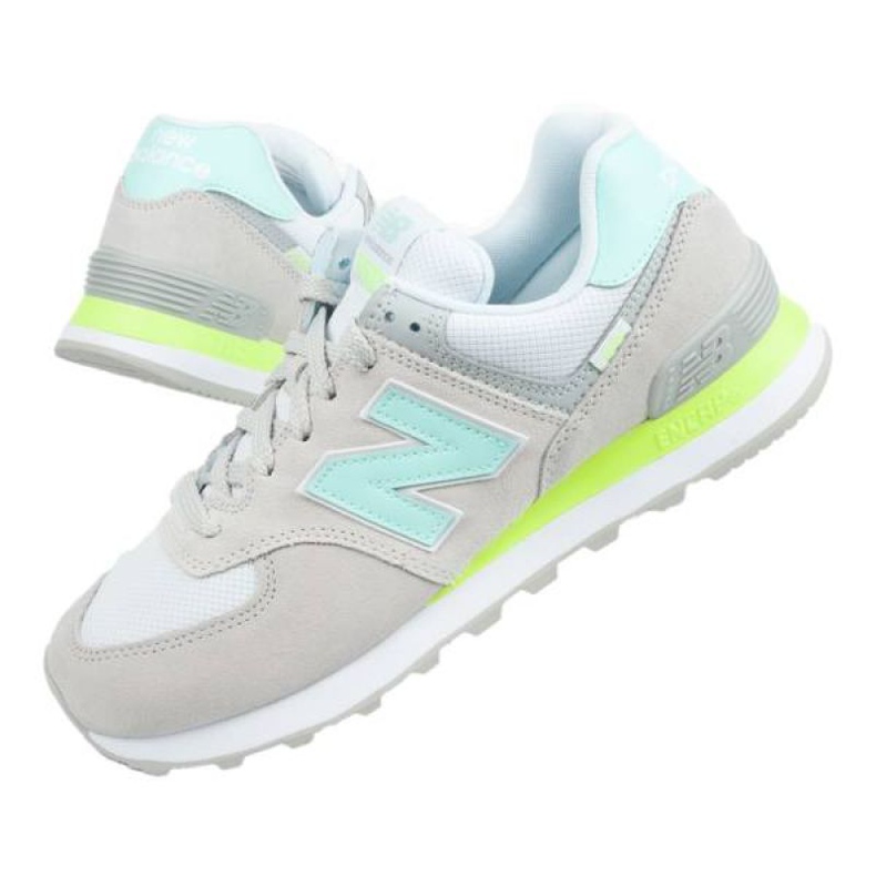 New Balance W WL574SS2 valkoinen harmaa vihreä 1