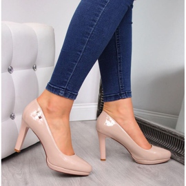 Pumput lakatut Sergio Leone W SK53C alustalla valkoinen vaaleanpunainen 2