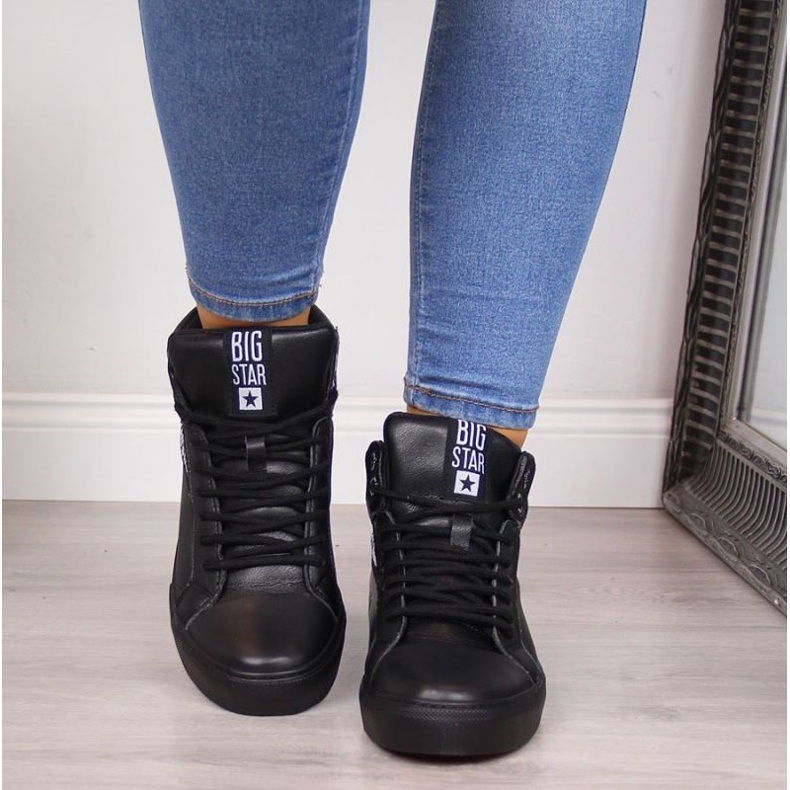 Korkeavartiset tennarit Big Star W EE274355 musta 2