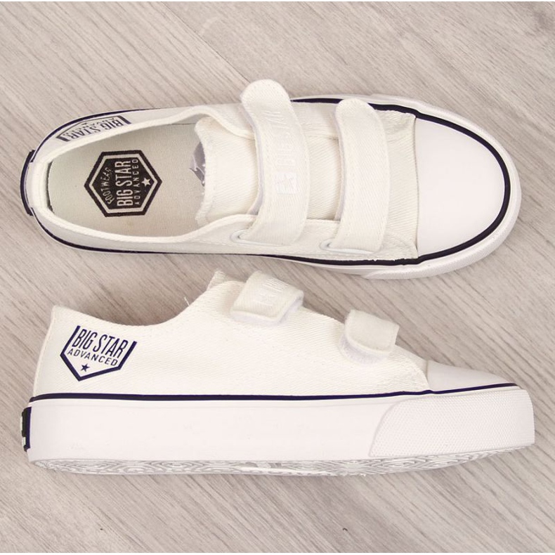 Matalavartiset tennarit, joissa tarrakiinnitys Big Star Jr. FF374061 valkoinen 1