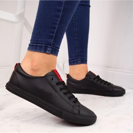 Big Star DD274687 mustat eko-nahkaiset matalat tennarit 2