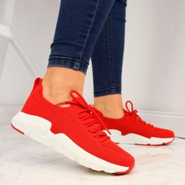 Big Star W DD274580 punaiset lenkkarit valkoinen punainen 2