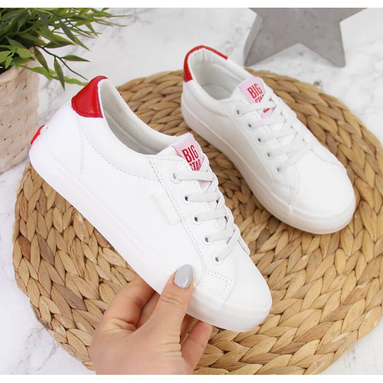 Matala eko -nahka lenkkarit Big Star Jr DD374134 valkoinen ruskea 1