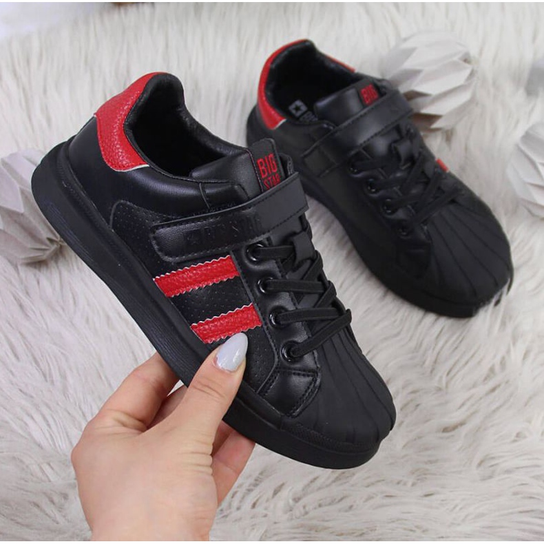 Velcro -urheilukengät Big Star Jr GG374022 musta valkoinen 1