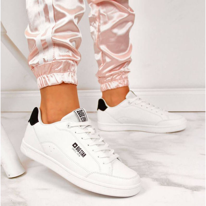 Ekonahkaiset urheilukengät Big Star W II2743219 valkoinen 2