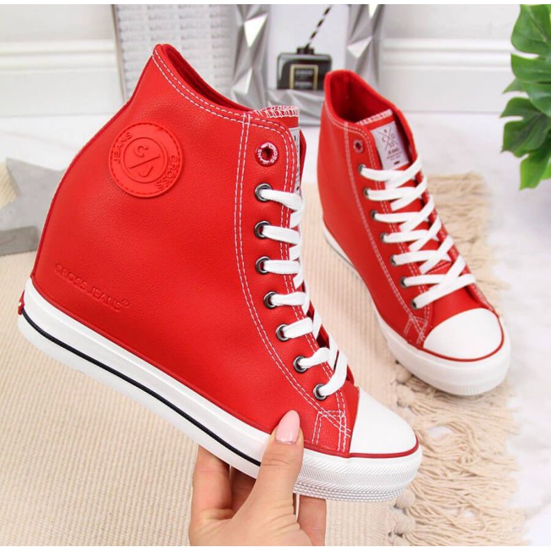 Lenkkarit kiilassa Cross Jeans W II2R4026C punainen valkoinen 1