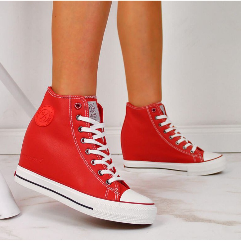 Lenkkarit kiilassa Cross Jeans W II2R4026C punainen valkoinen 2 Lenkkarit kiilassa Cross Jeans W II2R4026C punainen valkoinen 2