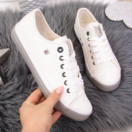 Matalavartiset tennarit, joissa eko-nahka Big Star W II274230 valkoinen 1