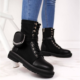 Nahkasaappaat, joissa tasku Goe W II2N4024 musta 2