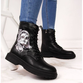 Nahkakengät Goe W II2N4046 musta 2