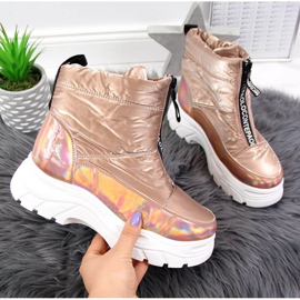 Lumisaappaat Vinceza W JAN46C holo -alustalla kultainen 1