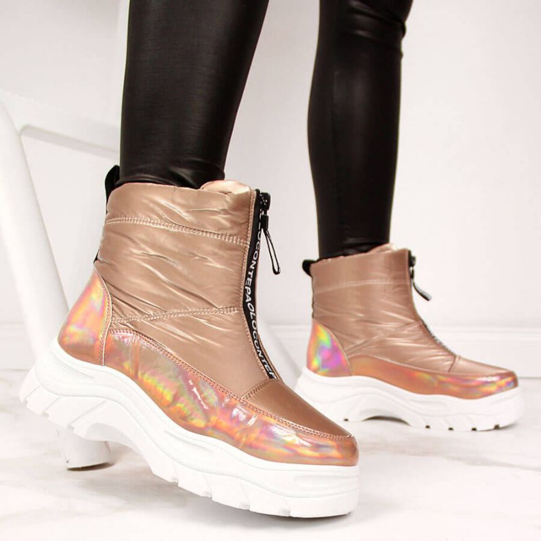 Lumisaappaat Vinceza W JAN46C holo -alustalla kultainen 2