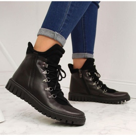 Nahkakengät eristetty Dolce Pietro W P49 musta 2