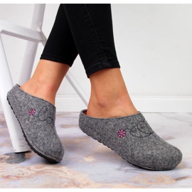 Tossut, joissa kirjonta Panto Fino W INT1632 harmaa 1