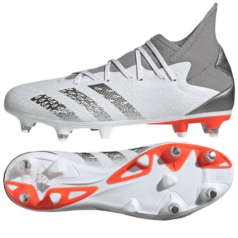 Adidas Predator Freak.3 Sg M FY6306 jalkapallokengät valkoinen harmaa 1