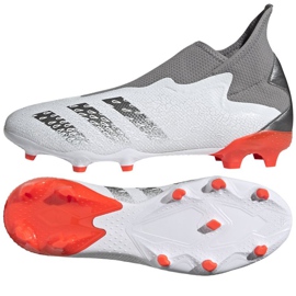 Adidas Predator Freak.3 Ll Fg M FY6293 jalkapallokengät harmaa, valkoinen valkoinen 1