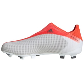 Adidas X Speedflow.3 Ll Fg Jr FY3256 jalkapallokengät punainen, valkoinen ja harmaa appelsiinit ja punaiset 1