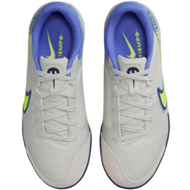 Nike Tiempo Legend 9 Academy Ic Jr DA1329 075 jalkapallokengät vihreä, sininen, harmaa / hopea harmaan sävyt 1