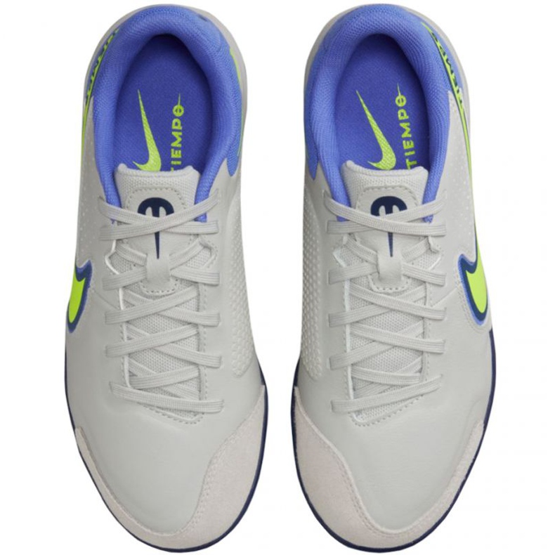 Nike Tiempo Legend 9 Academy Ic Jr DA1329 075 jalkapallokengät vihreä, sininen, harmaa/hopea harmaan sävyjä 1