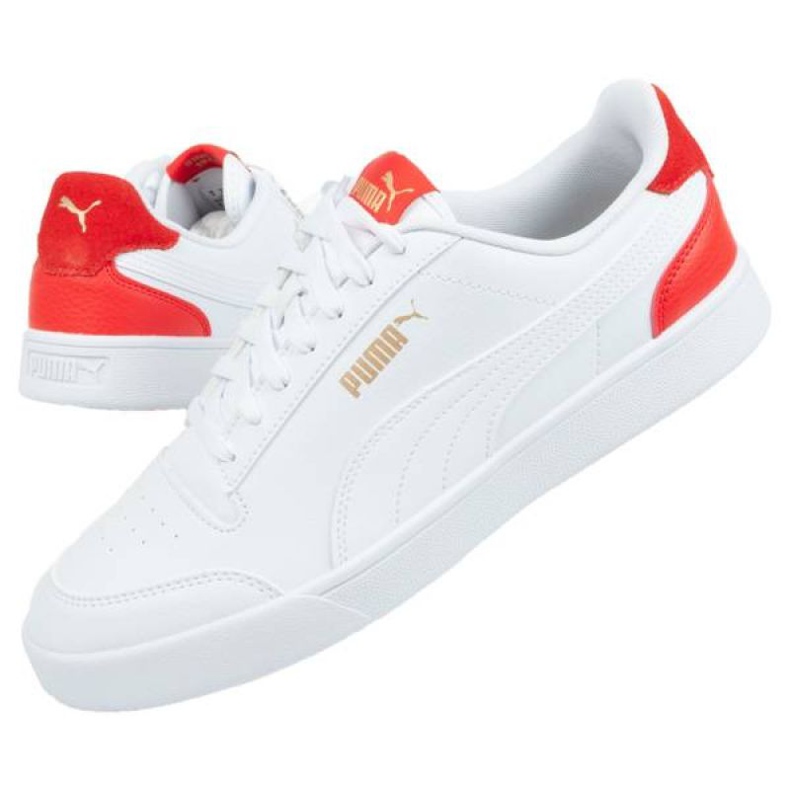 Puma Shuffle M 309668 06 valkoinen punainen 1