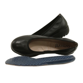 Caprice Black Nappa Ballerina 9-22161-28 musta 8