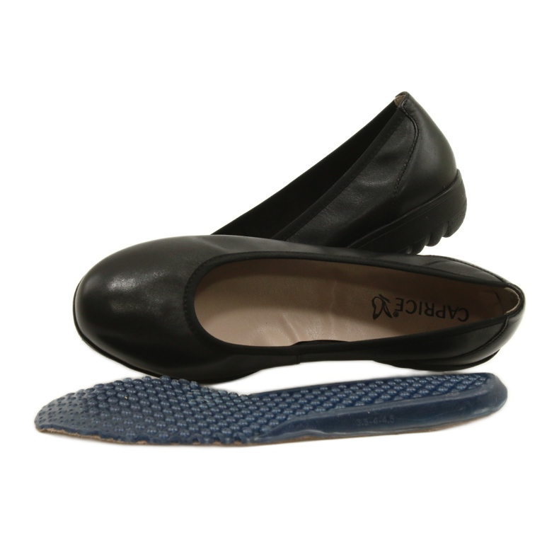 Caprice Black Nappa Ballerina 9-22161-28 musta 8