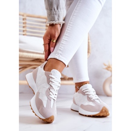 FJ1 Klassiset urheilukengät, sidottu valkoinen ja beige Patrice 2