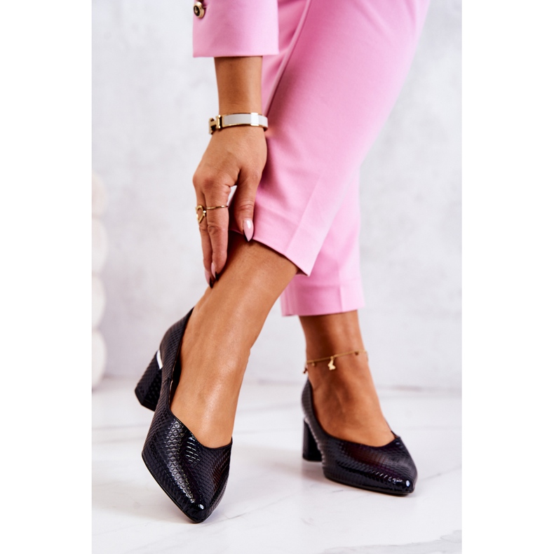 PA2 Nahkapumput Varpaat Spitz Navy Blue Marilyn laivastonsininen 2