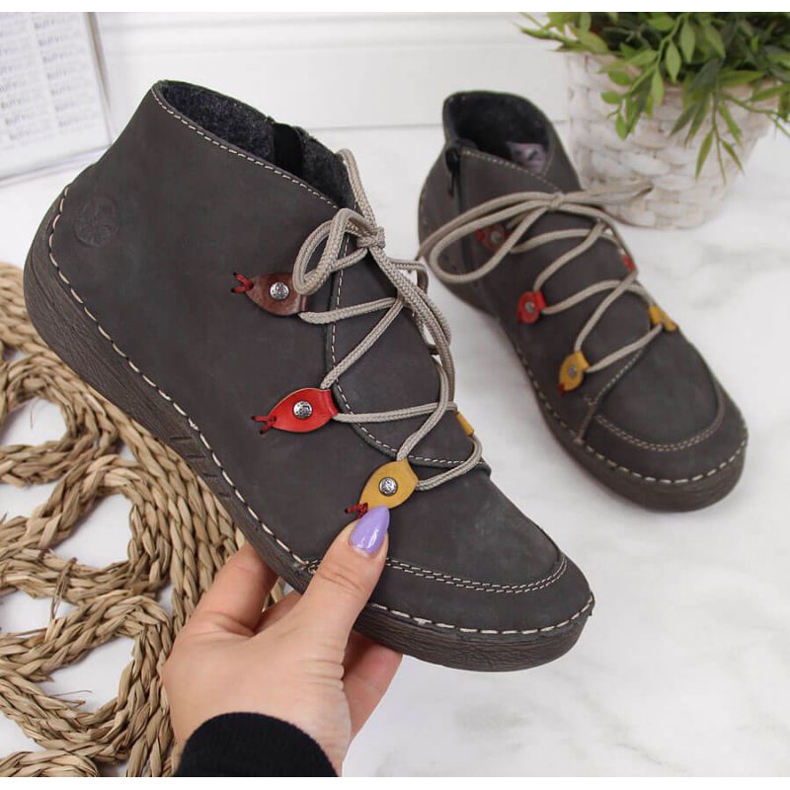 Harmaat eristetyt saappaat W Rieker 52542-42 1