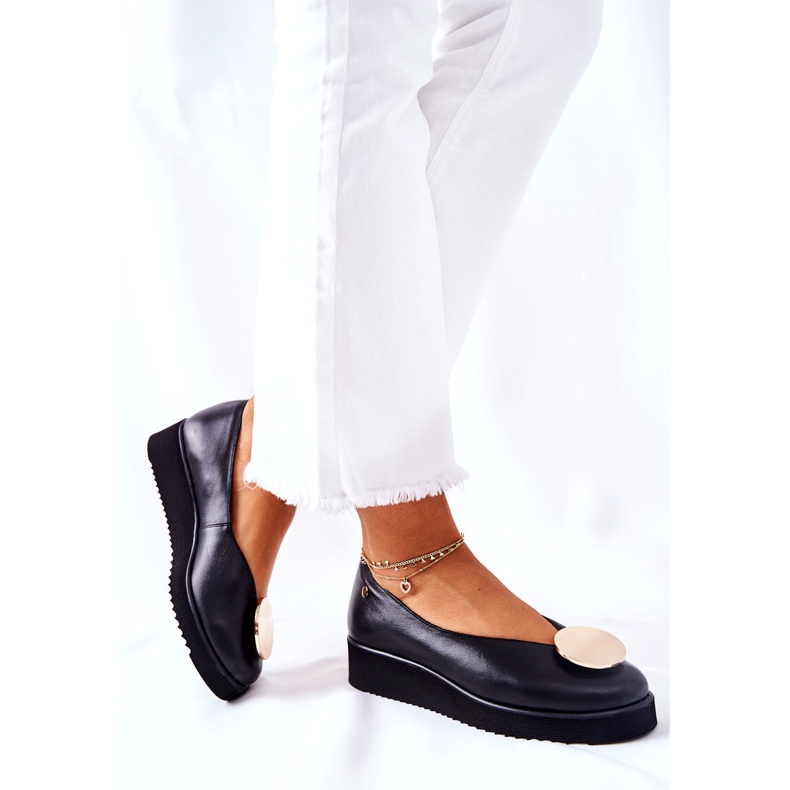 Ballerina-kengät Platform Maciejka Black 5315B-01 musta 1