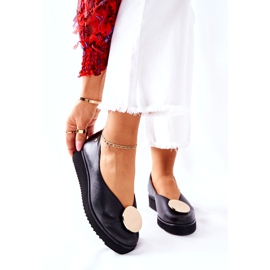 Ballerina-kengät Platform Maciejka Black 5315B-01 musta 4