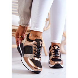 Vinceza Urheilukengät Tennarit, musta ja kulta Sharon kultainen 2