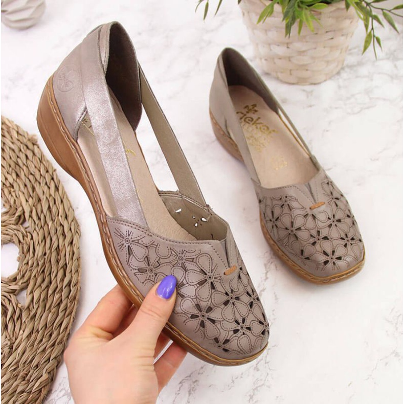 Harjakatkoiset kengät W Rieker 41356 beige 1