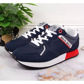 Nahkaiset urheilukengät Big Star W JJ274285 laivastonsininen harmaa 2