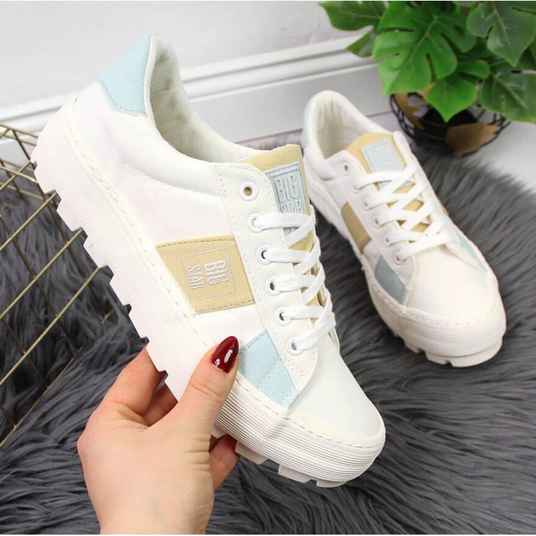 Tekstiililenkkarit Big Star W JJ274480 alustalla valkoiset valkoinen 1