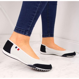 Nahkainen harjakattoinen ballerina Filippo W PAW198A valkoinen 2