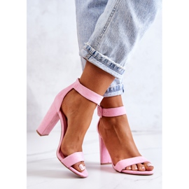 FB2 Suede sandaalit korkokennoille Pinkki Jacqueline vaaleanpunainen 1