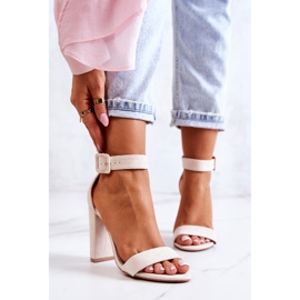 FB2 Jacqueline Beige mokkanahkakorkokengät sandaalit 2