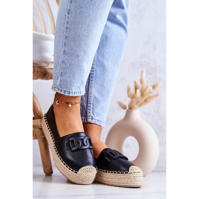 FB2 Klassiset espadrillit mustalla Julianne alustalla 2