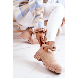 FB2 Suede saappaat leikattu beige Kirsten 1