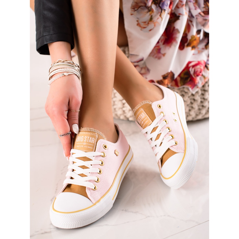 Naisten Big Star -lenkkarit HH274455 vaaleanpunainen 1