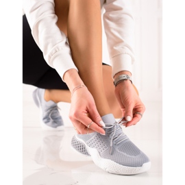 TRENDI Sidotut urheilukengät harmaa 1