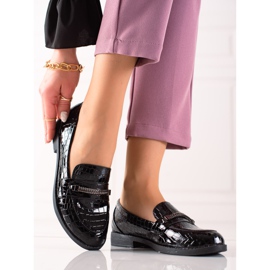 TRENDI Tyylikkäät lakatut kengät musta 1