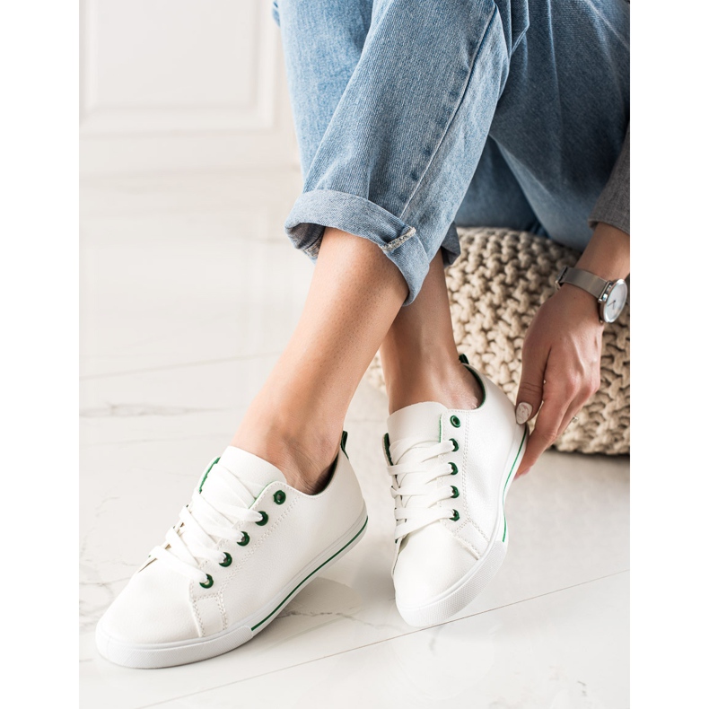 TRENDI Klassiset matalat tennarit valkoinen 1