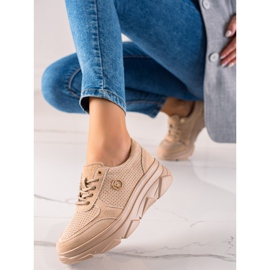 Filippo Beige nahkaiset lenkkarit ruskea 1