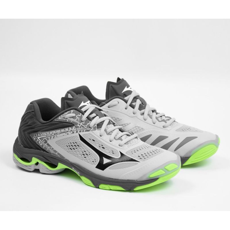 Mizuno Wave Lightning Z5 M V1GA190037 lentopallokengät harmaa harmaan sävyt 1